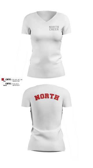 Womens Short Sleeve Vneck Shirt, North Attleborough High School Cheer, Cheer, Teamtime, Team time, sublimation, custom sports apparel, team uniforms, spirit wear, spiritwear, sports uniforms, custom shirts, team store, custom team store, fundraiser sports, apparel fundraiser