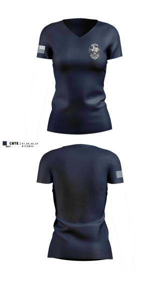 Womens Short Sleeve Vneck Shirt, Ferris ISD Police Department, Police, Teamtime, Team time, sublimation, custom sports apparel, team uniforms, spirit wear, spiritwear, sports uniforms, custom shirts, team store, custom team store, fundraiser sports, apparel fundraiser
