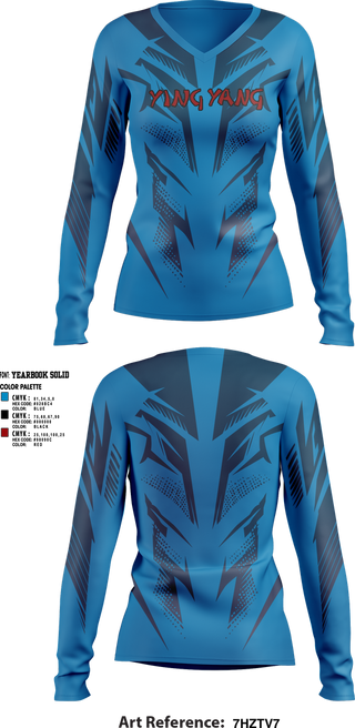 Womens Long Sleeve Vneck Shirt, Ying Tang, Spirit Store, Teamtime, Team time, sublimation, custom sports apparel, team uniforms, spirit wear, spiritwear, sports uniforms, custom shirts, team store, custom team store, fundraiser sports, apparel fundraiser