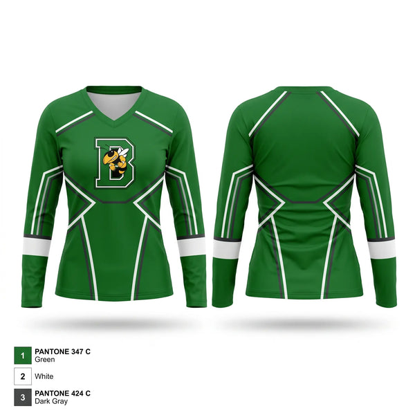 Womens Long Sleeve Vneck Shirt, Bethel Middle School Basketball, Men's Basketball, Teamtime, Team time, sublimation, custom sports apparel, team uniforms, spirit wear, spiritwear, sports uniforms, custom shirts, team store, custom team store, fundraiser sports, apparel fundraiser