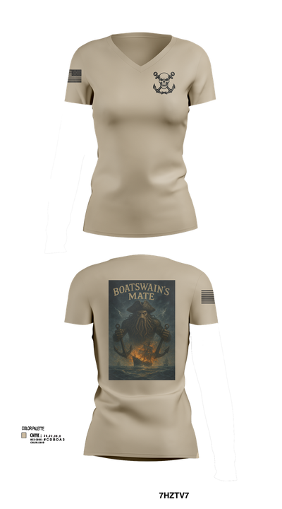 Deck Division 14619391 Women's Short Sleeve V-neck Shirt - 101