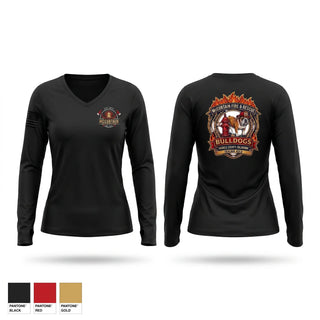 Womens Long Sleeve Vneck Shirt, McCurtain VFD, Fire Department, Teamtime, Team time, sublimation, custom sports apparel, team uniforms, spirit wear, spiritwear, sports uniforms, custom shirts, team store, custom team store, fundraiser sports, apparel fundraiser