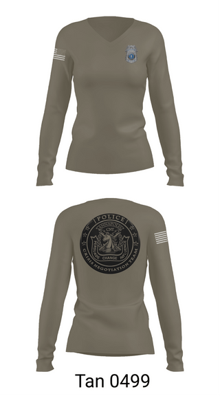 Womens Long Sleeve Vneck Shirt, Annapolis Police Department, Police, Teamtime, Team time, sublimation, custom sports apparel, team uniforms, spirit wear, spiritwear, sports uniforms, custom shirts, team store, custom team store, fundraiser sports, apparel fundraiser