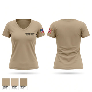 Womens Short Sleeve Vneck Shirt, Callahan County Sheriff's Office, Police, Teamtime, Team time, sublimation, custom sports apparel, team uniforms, spirit wear, spiritwear, sports uniforms, custom shirts, team store, custom team store, fundraiser sports, apparel fundraiser