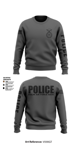 Crew Neck Sweatshirt, 96 SFS / Eglin Police, Air Force, Teamtime, Team time, sublimation, custom sports apparel, team uniforms, spirit wear, spiritwear, sports uniforms, custom shirts, team store, custom team store, fundraiser sports, apparel fundraiser