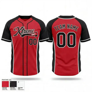 Full Button Baseball Jersey, Okc xtreme, Baseball, Teamtime, Team time, sublimation, custom sports apparel, team uniforms, spirit wear, spiritwear, sports uniforms, custom shirts, team store, custom team store, fundraiser sports, apparel fundraiser