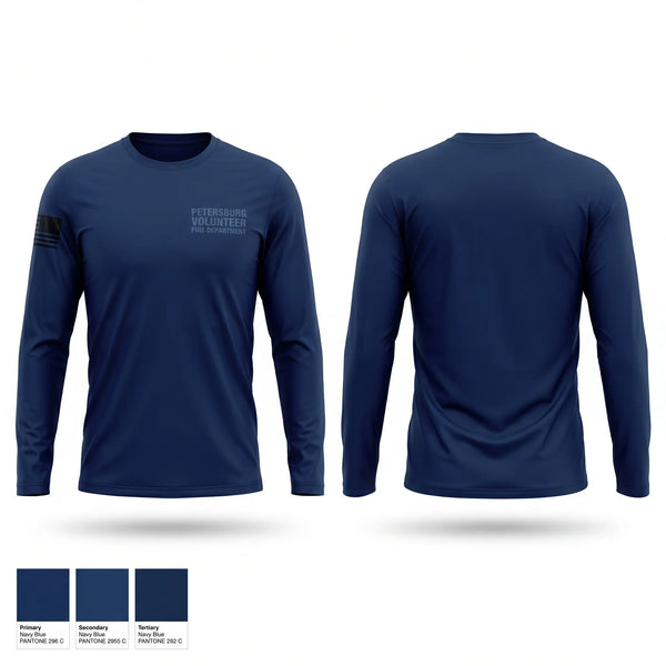Long Sleeve Performance Shirt, Petersburg Volunteer Fire Department, Fire Department, Teamtime, Team time, sublimation, custom sports apparel, team uniforms, spirit wear, spiritwear, sports uniforms, custom shirts, team store, custom team store, fundraiser sports, apparel fundraiser
