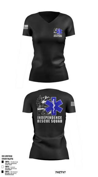 Womens Short Sleeve Vneck Shirt, Independence Rescue Squad, EMS/EMT, Teamtime, Team time, sublimation, custom sports apparel, team uniforms, spirit wear, spiritwear, sports uniforms, custom shirts, team store, custom team store, fundraiser sports, apparel fundraiser