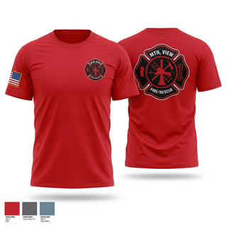 Old School Cotton Feel Shirt, Mountain View Fire Department, Fire Department, Teamtime, Team time, sublimation, custom sports apparel, team uniforms, spirit wear, spiritwear, sports uniforms, custom shirts, team store, custom team store, fundraiser sports, apparel fundraiser
