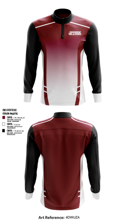 Burgundy Blazers Quarter Zip Jacket - 1