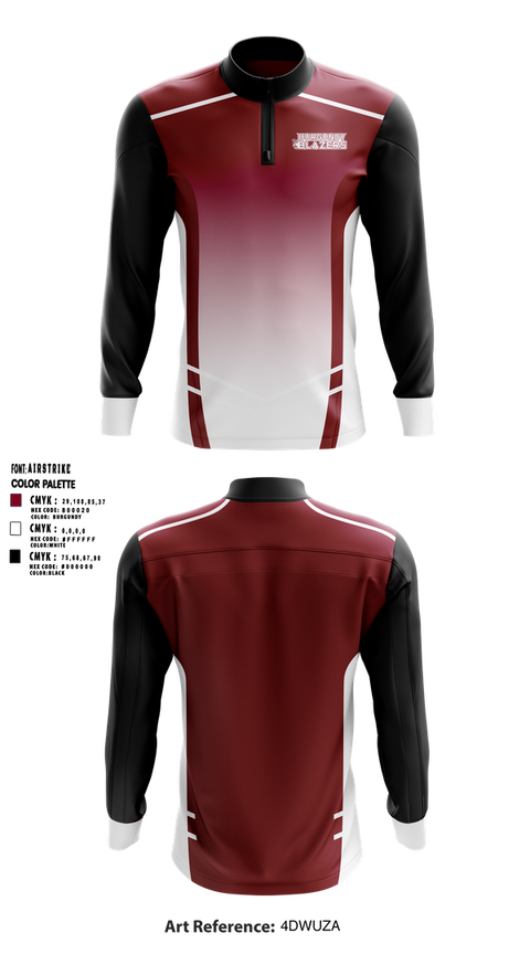 Quarter Zip Jacket, Burgundy Blazers, Women's Volleyball, Teamtime, Team time, sublimation, custom sports apparel, team uniforms, spirit wear, spiritwear, sports uniforms, custom shirts, team store, custom team store, fundraiser sports, apparel fundraiser