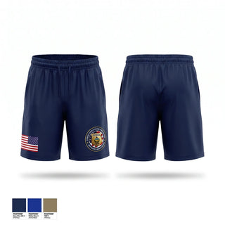 Athletic Shorts With Pockets, Pa Crime Prevention Officers Association, Police, Teamtime, Team time, sublimation, custom sports apparel, team uniforms, spirit wear, spiritwear, sports uniforms, custom shirts, team store, custom team store, fundraiser sports, apparel fundraiser