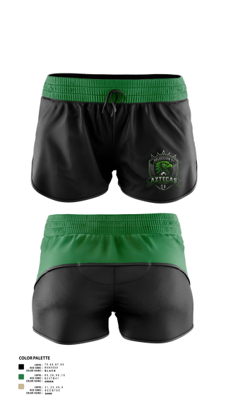 Womens Soccer Shorts, Aztecas, Women's Soccer, Teamtime, Team time, sublimation, custom sports apparel, team uniforms, spirit wear, spiritwear, sports uniforms, custom shirts, team store, custom team store, fundraiser sports, apparel fundraiser