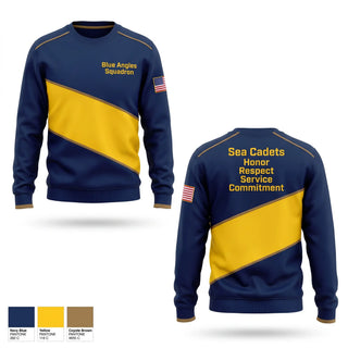 Crew Neck Sweatshirt, Blue Angles Squadron, Navy, Teamtime, Team time, sublimation, custom sports apparel, team uniforms, spirit wear, spiritwear, sports uniforms, custom shirts, team store, custom team store, fundraiser sports, apparel fundraiser