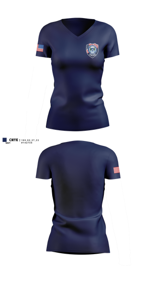 Womens Short Sleeve Vneck Shirt, City of Gladwin Police, Police, Teamtime, Team time, sublimation, custom sports apparel, team uniforms, spirit wear, spiritwear, sports uniforms, custom shirts, team store, custom team store, fundraiser sports, apparel fundraiser