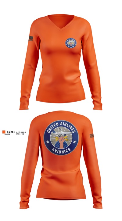 482FW 16916372 Women's Long Sleeve V-neck Shirt - 6