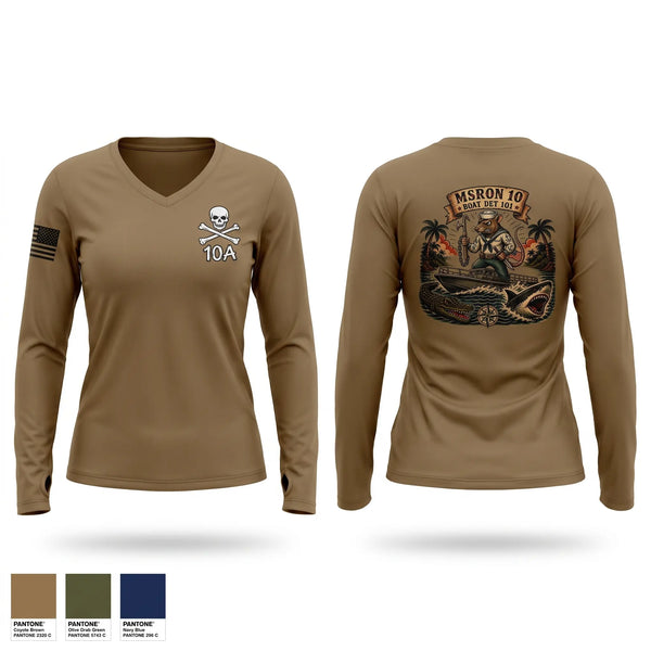 Womens Long Sleeve Vneck Shirt, MSRON 10, Navy, Teamtime, Team time, sublimation, custom sports apparel, team uniforms, spirit wear, spiritwear, sports uniforms, custom shirts, team store, custom team store, fundraiser sports, apparel fundraiser