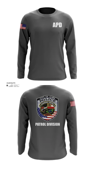 Long Sleeve Performance Shirt, Alma Police Department, Police, Teamtime, Team time, sublimation, custom sports apparel, team uniforms, spirit wear, spiritwear, sports uniforms, custom shirts, team store, custom team store, fundraiser sports, apparel fundraiser