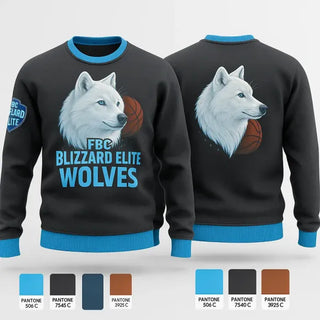 Crew Neck Sweatshirt, FBC Blizzard Elite Wolves, Women's Basketball, Teamtime, Team time, sublimation, custom sports apparel, team uniforms, spirit wear, spiritwear, sports uniforms, custom shirts, team store, custom team store, fundraiser sports, apparel fundraiser