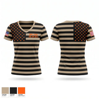 Womens Short Sleeve Vneck Shirt, HHC 112th SIG BN (SO) (A), Army, Teamtime, Team time, sublimation, custom sports apparel, team uniforms, spirit wear, spiritwear, sports uniforms, custom shirts, team store, custom team store, fundraiser sports, apparel fundraiser