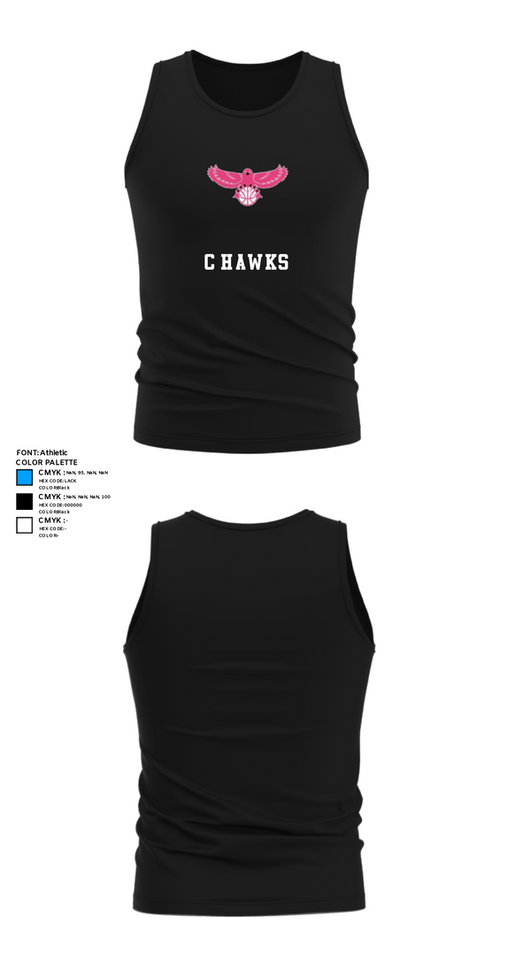 Tank Top, C hawks, Men's Basketball, Teamtime, Team time, sublimation, custom sports apparel, team uniforms, spirit wear, spiritwear, sports uniforms, custom shirts, team store, custom team store, fundraiser sports, apparel fundraiser