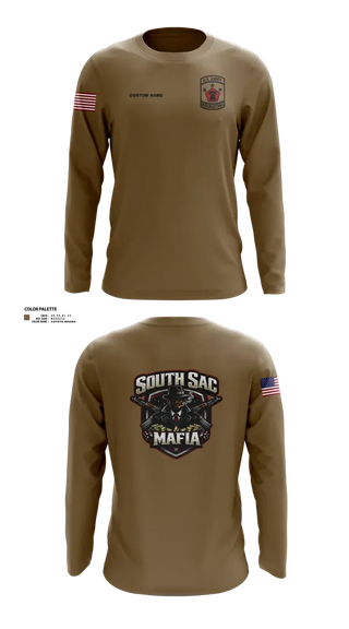 Long Sleeve Performance Shirt, SAC SOUTH, Army, Teamtime, Team time, sublimation, custom sports apparel, team uniforms, spirit wear, spiritwear, sports uniforms, custom shirts, team store, custom team store, fundraiser sports, apparel fundraiser