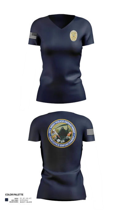 Key West Police Department 73873971 Women's Short Sleeve V-neck Shirt - 22