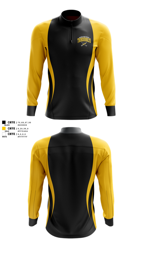 Quarter Zip Jacket, Andrew Thunderbolts Golf, Golf, Teamtime, Team time, sublimation, custom sports apparel, team uniforms, spirit wear, spiritwear, sports uniforms, custom shirts, team store, custom team store, fundraiser sports, apparel fundraiser