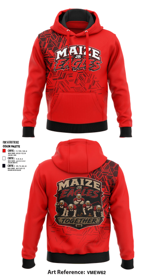 Hoodie, Maize Jr Eagles, , Teamtime, Team time, sublimation, custom sports apparel, team uniforms, spirit wear, spiritwear, sports uniforms, custom shirts, team store, custom team store, fundraiser sports, apparel fundraiser