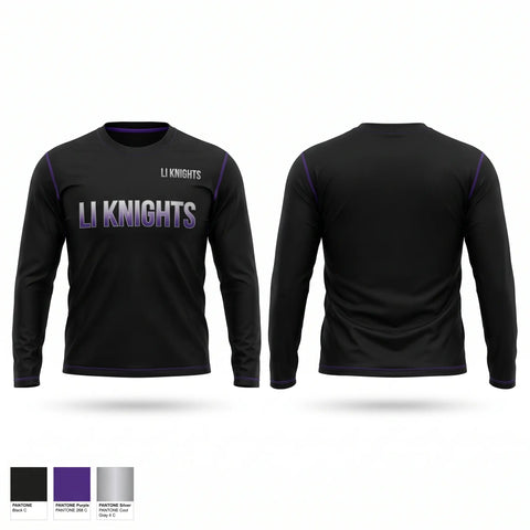 Long Sleeve Performance Shirt, LI Knights, Women's Volleyball, Teamtime, Team time, sublimation, custom sports apparel, team uniforms, spirit wear, spiritwear, sports uniforms, custom shirts, team store, custom team store, fundraiser sports, apparel fundraiser