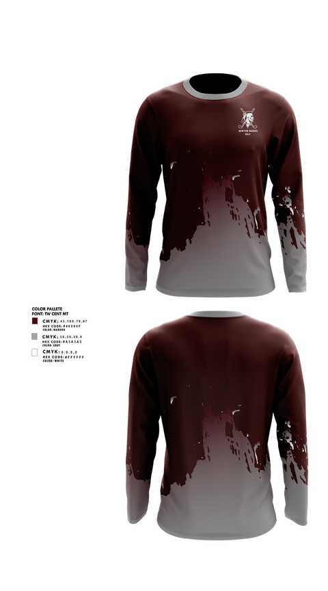 Long Sleeve Performance Shirt, Newton Braves Golf, Golf, Teamtime, Team time, sublimation, custom sports apparel, team uniforms, spirit wear, spiritwear, sports uniforms, custom shirts, team store, custom team store, fundraiser sports, apparel fundraiser