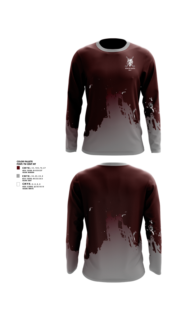 Long Sleeve Performance Shirt, Newton Braves Golf, Golf, Teamtime, Team time, sublimation, custom sports apparel, team uniforms, spirit wear, spiritwear, sports uniforms, custom shirts, team store, custom team store, fundraiser sports, apparel fundraiser