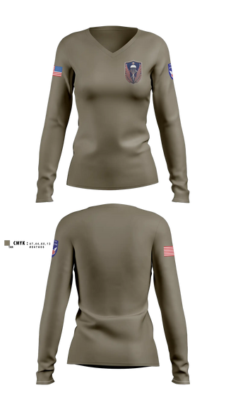 Womens Long Sleeve Vneck Shirt, 11th ADSB, Army, Teamtime, Team time, sublimation, custom sports apparel, team uniforms, spirit wear, spiritwear, sports uniforms, custom shirts, team store, custom team store, fundraiser sports, apparel fundraiser