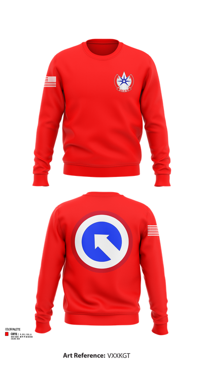 1st Theater Sustainment Command 40701813 Crew Neck Sweatshirt - 104