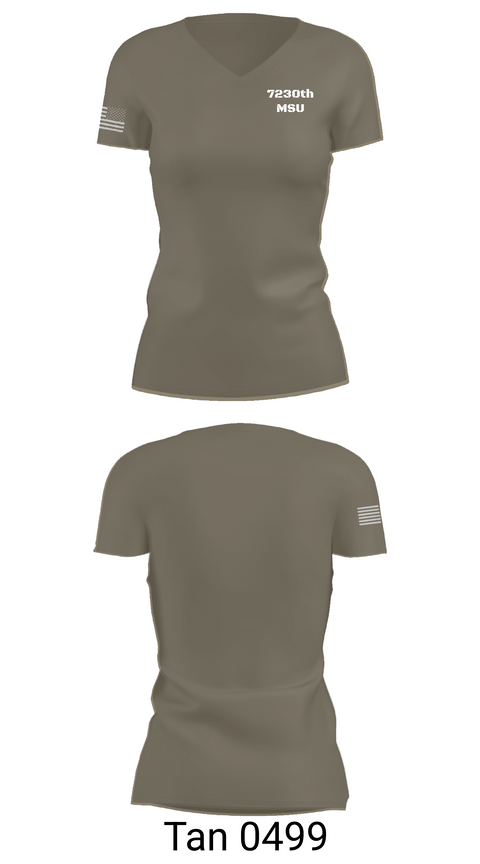 Womens Short Sleeve Vneck Shirt, 7230th MSU, Army, Teamtime, Team time, sublimation, custom sports apparel, team uniforms, spirit wear, spiritwear, sports uniforms, custom shirts, team store, custom team store, fundraiser sports, apparel fundraiser