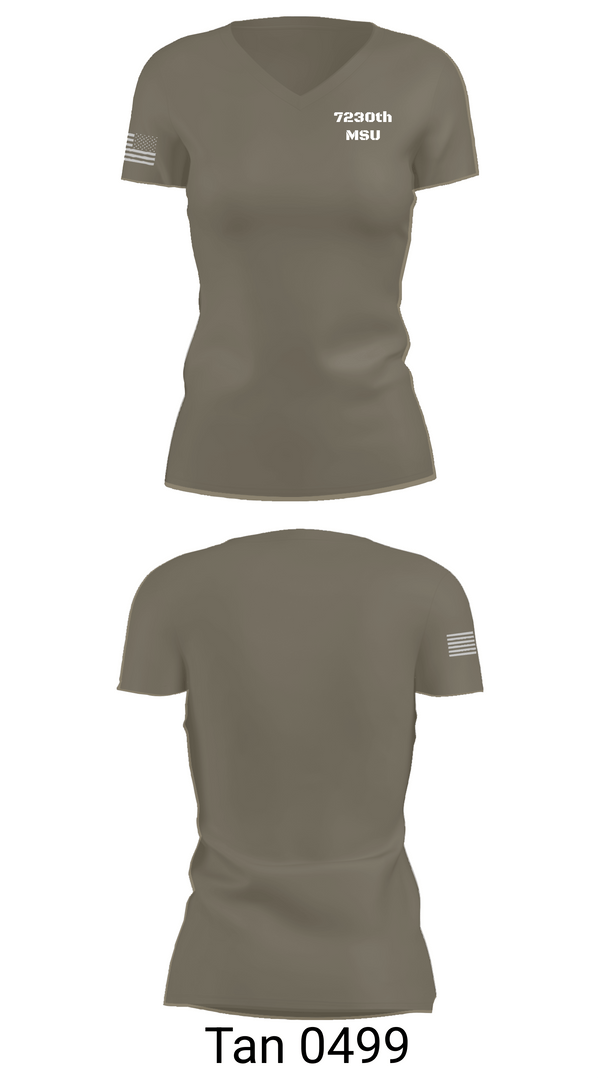 Womens Short Sleeve Vneck Shirt, 7230th MSU, Army, Teamtime, Team time, sublimation, custom sports apparel, team uniforms, spirit wear, spiritwear, sports uniforms, custom shirts, team store, custom team store, fundraiser sports, apparel fundraiser