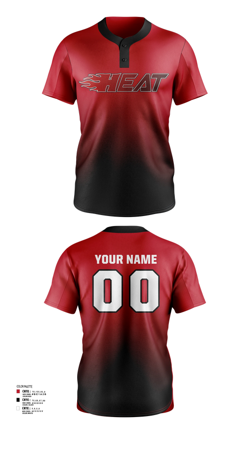 Full Button Baseball Jersey, HEAT, Softball, Teamtime, Team time, sublimation, custom sports apparel, team uniforms, spirit wear, spiritwear, sports uniforms, custom shirts, team store, custom team store, fundraiser sports, apparel fundraiser