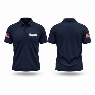 Short Sleeve Performance Polo, Cincinnati PD SWAT, Police, Teamtime, Team time, sublimation, custom sports apparel, team uniforms, spirit wear, spiritwear, sports uniforms, custom shirts, team store, custom team store, fundraiser sports, apparel fundraiser