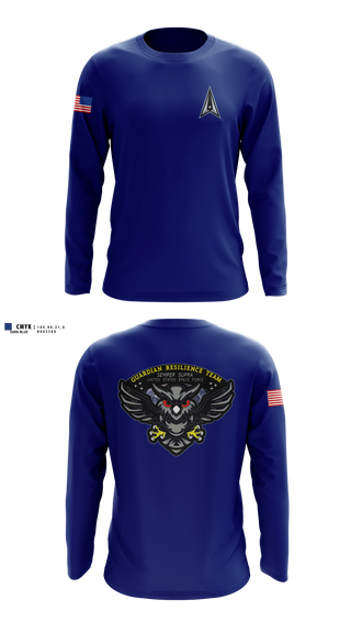 Long Sleeve Performance Shirt, Guardian Resilience Team, Space Force, Teamtime, Team time, sublimation, custom sports apparel, team uniforms, spirit wear, spiritwear, sports uniforms, custom shirts, team store, custom team store, fundraiser sports, apparel fundraiser