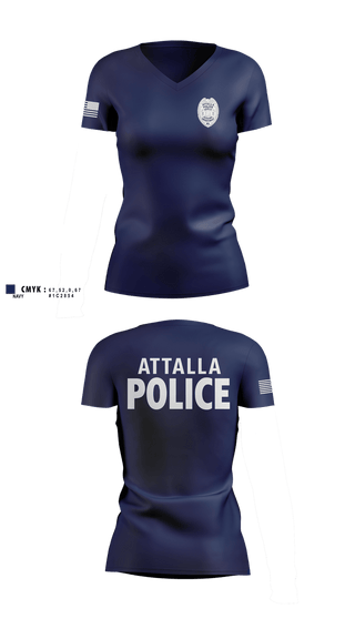 Womens Short Sleeve Vneck Shirt, Attalla Police Department, Police, Teamtime, Team time, sublimation, custom sports apparel, team uniforms, spirit wear, spiritwear, sports uniforms, custom shirts, team store, custom team store, fundraiser sports, apparel fundraiser