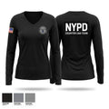 NYPD CUAS-Team Women's Long Sleeve V-neck Shirt - 1