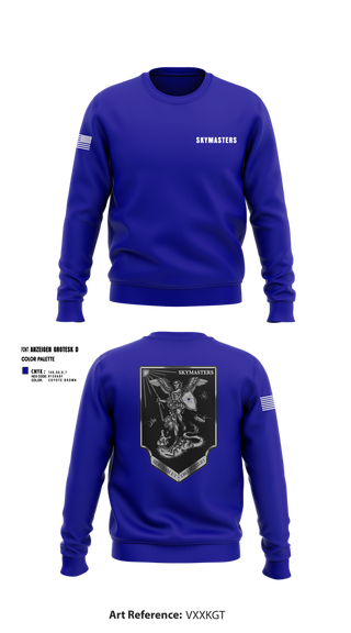 Crew Neck Sweatshirt, 1-222 Aviaition Regiment, Army, Teamtime, Team time, sublimation, custom sports apparel, team uniforms, spirit wear, spiritwear, sports uniforms, custom shirts, team store, custom team store, fundraiser sports, apparel fundraiser