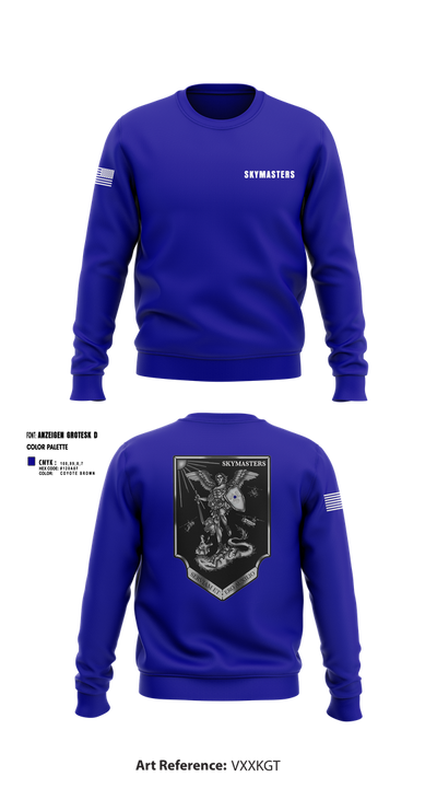 1-222 Aviation Regiment Crew Neck Sweatshirt - 7