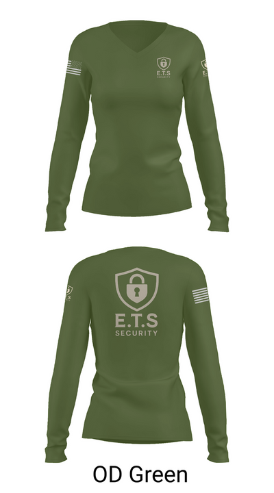ETS 42970473 Women's Long Sleeve V-neck Shirt - 54