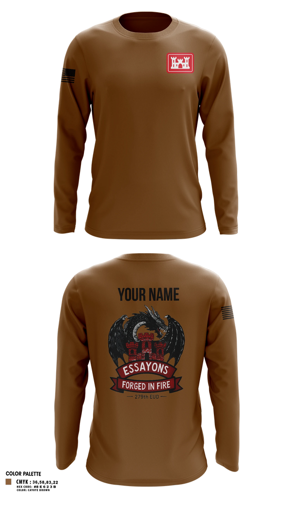 Long Sleeve Performance Shirt, 279 EN DET, Army, Teamtime, Team time, sublimation, custom sports apparel, team uniforms, spirit wear, spiritwear, sports uniforms, custom shirts, team store, custom team store, fundraiser sports, apparel fundraiser