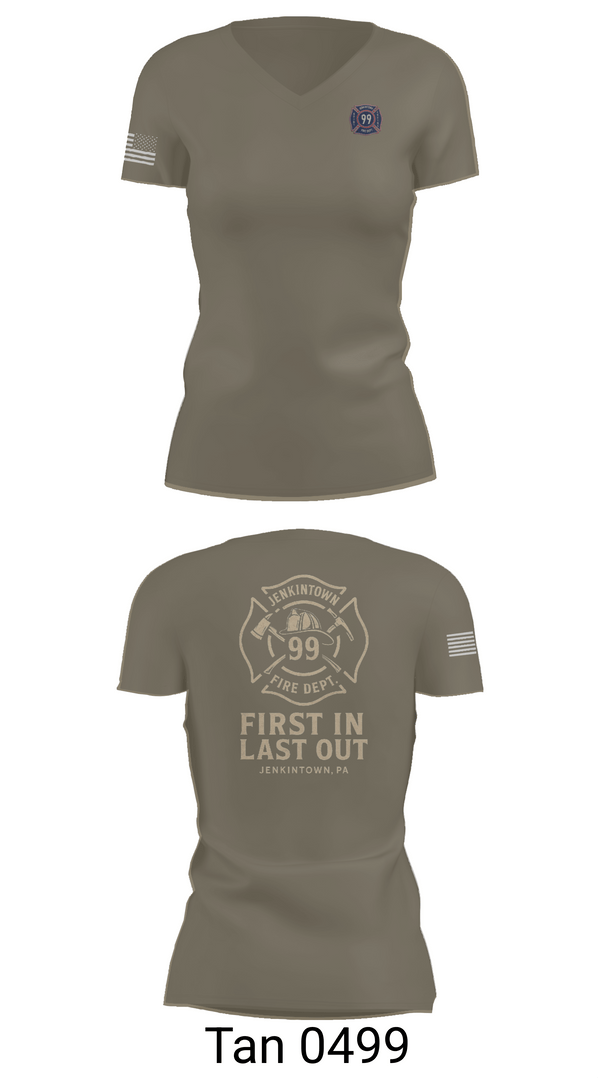 Womens Short Sleeve Vneck Shirt, Jenkintown Fire Department, Fire Department, Teamtime, Team time, sublimation, custom sports apparel, team uniforms, spirit wear, spiritwear, sports uniforms, custom shirts, team store, custom team store, fundraiser sports, apparel fundraiser