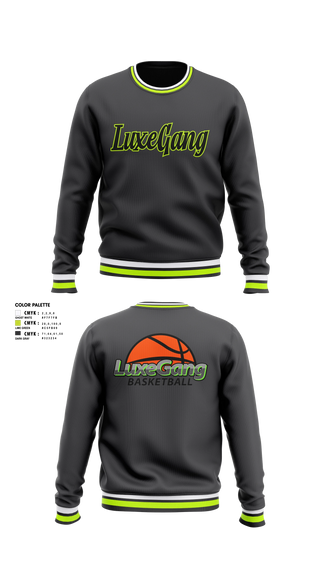 Crew Neck Sweatshirt, LuxeGang, Men's Basketball, Teamtime, Team time, sublimation, custom sports apparel, team uniforms, spirit wear, spiritwear, sports uniforms, custom shirts, team store, custom team store, fundraiser sports, apparel fundraiser