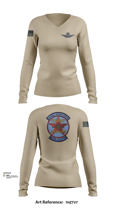 Sokol Platoon 58699677 Women's Long Sleeve V-neck Shirt - 101