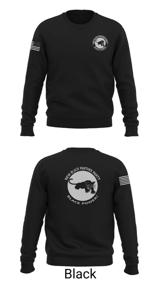 Crew Neck Sweatshirt, New Black Panther Party, Army, Teamtime, Team time, sublimation, custom sports apparel, team uniforms, spirit wear, spiritwear, sports uniforms, custom shirts, team store, custom team store, fundraiser sports, apparel fundraiser