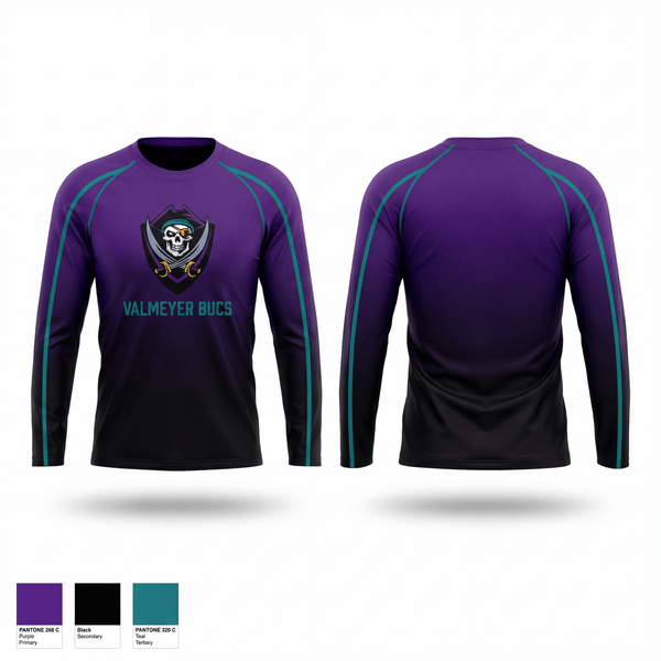 Long Sleeve Performance Shirt, Valmeyer Bucs, Baseball, Teamtime, Team time, sublimation, custom sports apparel, team uniforms, spirit wear, spiritwear, sports uniforms, custom shirts, team store, custom team store, fundraiser sports, apparel fundraiser